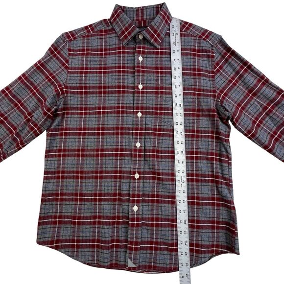 UNTUCKit Plaid Flannel Shirt Mens Size Small Gray Maroon Button Up Long Sleeve - Picture 10 of 11